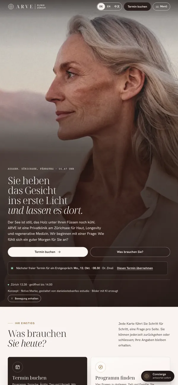 The same home page on a phone.